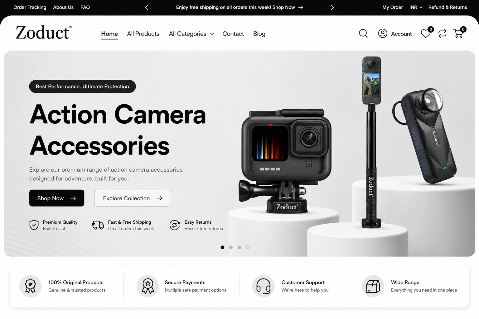 Zoduct Electronics Website